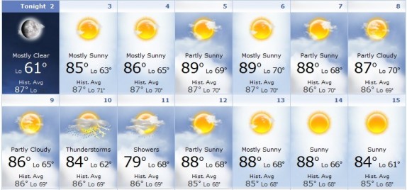 Weather Forecast Looking Good!
